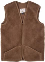 Vlnka Merino gyapjú mellény tevegyapjú betéttel, barna ruházat méretei 3XL