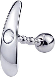 Mokko Toys Dop Anal Metalic Riggs Medium Flexibil Cristal Alb Mokko Toys