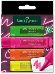Faber-Castell Textmarker super-fluorescent FABER-CASTELL, 4 buc/set, FC254600