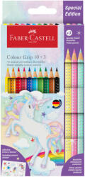 Faber-Castell Creioane colorate, 10+3 culori/set, FABER-CASTELL Grip 2001 Unicorn, FC201542