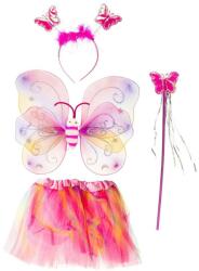 Costum fluturas pentru fetite, fustita, aripioare si alte accesorii, 4 piese (NBNGJ345)