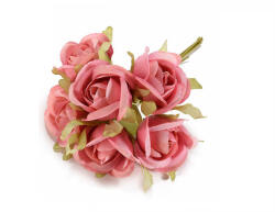 Decorer Buchet 6 mini Trandafiri artificiali rosii 4x12.5 cm (A56.39.14)