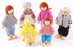 Smart Baby Игрален комплект Smart Baby - Семейство дървени кукли, 6 броя (ACT191)