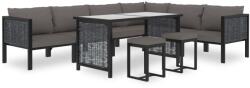 vidaXL Set mobilier de grădină cu perne, 9 piese, antracit, poliratan (49405) - comfy
