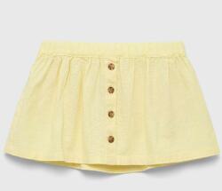 GAP gyerek szoknya vászonból sárga, mini, harang alakú - sárga 128-134