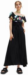Desigual ruha fekete, midi, harang alakú - fekete S - answear - 29 990 Ft