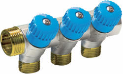 Comisa Distribuitor modular cu robineti Comisa 3/4″ 3 cai 1/2″ - albastru (CL062200301N)