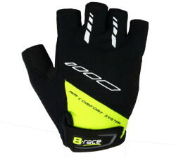 Pegas MANUSI B-RACE CU GEL NEGRU/LIME, L (IVG052)