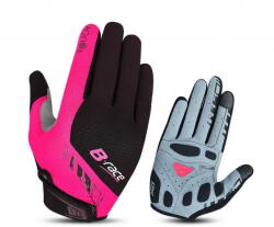 Pegas MANUSI PRO B-RACE CU GEL NEGRU/FUXIA, L (IVG083)