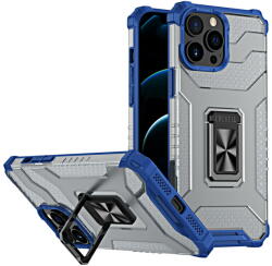 Hurtel Husa Crystal Ring Case Kickstand Tough Rugged Cover for iPhone 12 Pro blue - vexio
