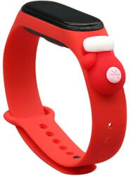 Hurtel Strap Xmas Wristband for Xiaomi Mi Band 4 / Mi Band 3 Christmas Silicone Strap Bracelet Red (Glove) - vexio