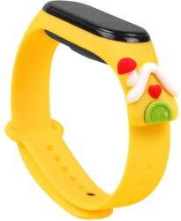Hurtel Strap Xmas Wristband for Xiaomi Mi Band 6 / Mi Band 5 Christmas Silicone Strap Bracelet Yellow (house) - vexio