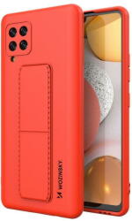 Wozinsky Husa Wozinsky Kickstand Case Silicone Stand Cover for Samsung Galaxy A42 5G Red - vexio