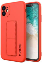 Wozinsky Husa Wozinsky Kickstand Case Silicone Stand Cover for Samsung Galaxy A22 4G Red - vexio