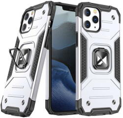 Wozinsky Husa Wozinsky Ring Armor Case Kickstand Tough Rugged Cover for iPhone 13 Pro silver - vexio