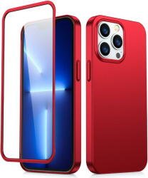 JOYROOM Husa Joyroom 360 Full Case front and back cover for iPhone 13 Pro Max + tempered glass screen protector red (JR-BP928 red) - vexio