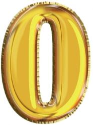  Balon, folie aluminiu, auriu, cifra 0, 81 cm RB31404