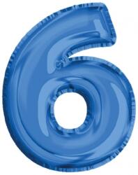  Balon, folie de aluminiu, culoare albastru, cifra 6, 40 cm RB31350