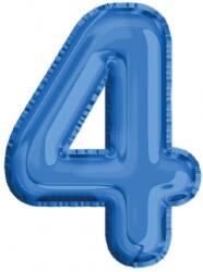  Balon, folie de aluminiu, culoare albastru, cifra 4, 40 cm RB31348