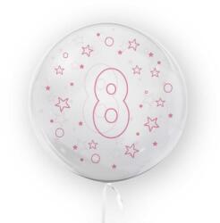 Tuban Balon transparent - roz 45 cm, cifra 8, fete Tuban RB31215