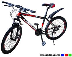  Bicicleta sport, ghidon coarne, aparatoare fata/spate, roti 24 inch, diverse culori RB31179