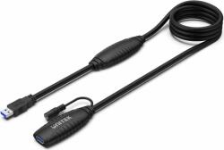 Unitek Y-3003C USB-A apa - USB-A anya 3.1 Hosszabbító kábel - Fekete (15m) (Y-3003C)