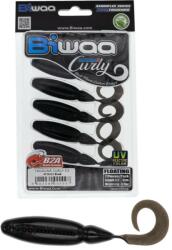 Biwaa Grub BIWAA TailgunR Curly 9cm, culoare 110 UV Black, 7buc/plic (B002084)