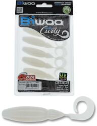 Biwaa Grub BIWAA TailgunR Curly 9cm, culoare 008 Pearl White, 7buc/plic (B002088)