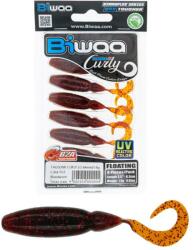Biwaa Grub BIWAA TailgunR Curly 6.3cm, culoare 012 Bloodworm Texas Craw, 8buc/plic (B002056)