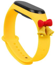 Hurtel Strap Xmas Wristband for Xiaomi Mi Band 6 / Mi Band 5 Christmas Silicone Strap Bracelet Yellow (bells) - pcone