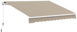 Osoam Napellenző teraszra 300x400 cm manuálisan tekerhető terasz árnyékoló bézs színben