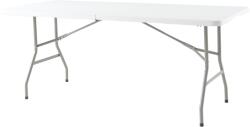  Összecsukható kemping asztal, kerti asztal 180x74x74cm fehér (KL-Z180A)