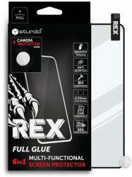 Sturdo Rex védőüveg + kameravédelem iPhone XR, Full Glue, 6 az 1-ben