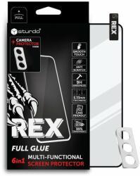 Sturdo Teljes arcvédő üveg + Kamera védőüveg Samsung Galaxy S21, Sturdo Rex, fekete
