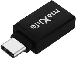 Adapter: MaxLife - USB / TYPE-C (USB-C), fekete adapter