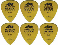 Dunlop Ultex Sharp 2mm 6 Перце за китара (<![CDATA[433R200-6PACK-SET]]>)