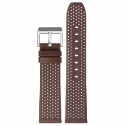 STAILER Premium Flex Perfo bőr óraszíj, sötétbarna 20/18 L - orabox