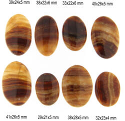  Cabochon din Aragonit Natural - Oval 29-40 x 21-26 x 4-6 mm - 1 Buc