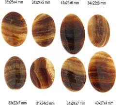  Cabochon din Aragonit Natural - Oval 31-41 x 22-27 x 4-7 mm - 1 Buc