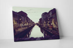4 Decor Tablou canvas : Case pe malul raului - beestick-deco - 174,00 RON