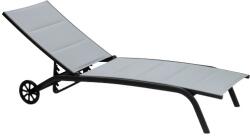 HORECANO HG-Шезлонг 4 позиционен с колела 193x61xh30cm АНТРАЦИТ (40597TF-WHEEL-A) (0195144)