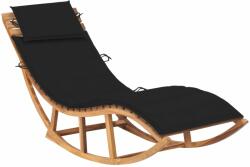vidaXL Șezlong balansoar cu pernă, lemn masiv de tec (3063340) - comfy