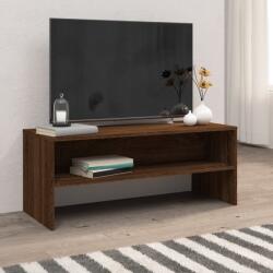 vidaXL barna tölgyszínű szerelt fa TV-szekrény 100 x 40 x 40 cm (815233) - vidaxl