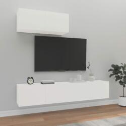 vidaXL 3 részes fehér szerelt fa TV-szekrényszett (3114470)