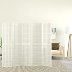 vidaXL 5 paneles fehér japán stílusú összecsukható paraván 200x170 cm (352089) - vidaxl