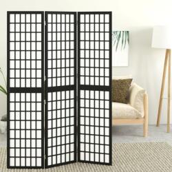 vidaXL 3 paneles fekete japán stílusú összecsukható paraván 120x170 cm (352079) - vidaxl