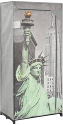 vidaXL New York szövet ruhásszekrény 75 x 45 x 160 cm (282461) - vidaxl