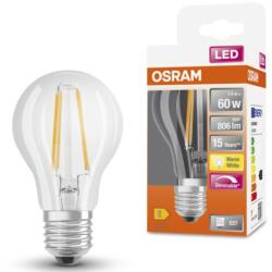 OSRAM E27 LED SStar 7W 806lm 2700K melegfehér, szabályozható 320° - 60W izzó helyett (4058075115958)