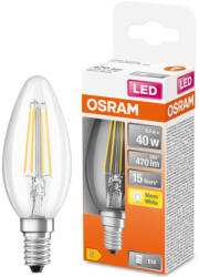 OSRAM E14 LED Star gyertya 4W 470lm 2700K melegfehér 300° - 40W izzó helyett (4058075436589)