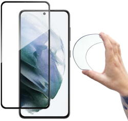 Wozinsky Full Cover Flexi Nano Glass Hybrid Screen Protector with frame for Samsung Galaxy S21+ 5G (S21 Plus 5G) black - vexio